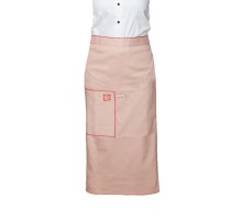 Фартук бежевый джинсовый с карманом (с оторочкой)