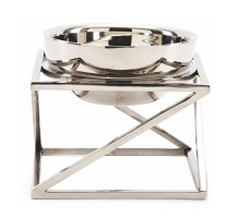 Подставка фуршетная стойка 23*23*15,5 см нерж. + салатник нерж. P.L.--Hotelware