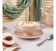 Бульонная пара 315 мл d 11,8 см h6,3 см Aristocrat Peach Tea Noble [1]