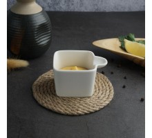 Соусник 70 мл 7,5*6 см h4,5 см Mini Mix с ручкой белый фарфор P.L. Proff Cuisine [6]