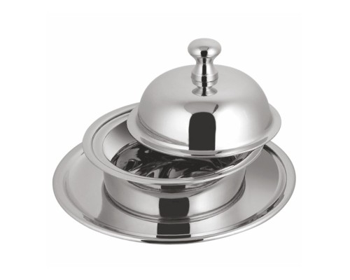 Масленка икорница 100/260 мл d 10/15 см h10 см с крышкой нерж. P.L. Hotelware