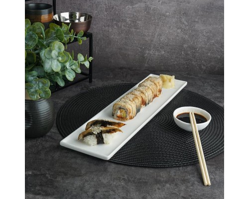 Блюдо прямоугольное 40,5*10,5 см h1,5 см White Matt Panasia P.L. Proff Cuisine [1]