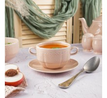 Бульонная пара 390 мл d 10,3 см h7 см Aristocrat Peach Tea Stackable Noble [1]