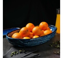 Блюдо овальное 51*29 см h12 см 5,5 л Aqua Blue Style Buffet P.L. [1]