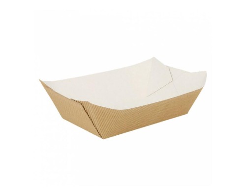 Контейнер для снэков/фри жиронепроницаемый рифленый, 960 гр, 10,5*7,2*4,5 см, 100 шт/уп,