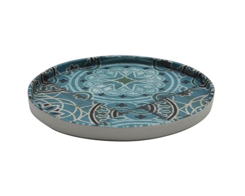 Тарелка с бортом 21*1,9 см Damask Blue пластик меламин P.L. Proff Cuisine