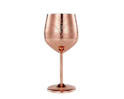 Рюмка коктейльная 500 мл "Versailles" d 9,5/7,5 см h21 см нерж. с рисунком медный цвет P.L.-Barbossa