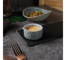 Соусник 60 мл d 7,5 см h4 см круглый с носиком глазурь Glossy Stone Untouched Taiga P.L. [1]