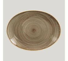 Овальная тарелка RAK Porcelain Twirl Alga 36*27 см