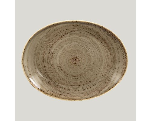 Овальная тарелка RAK Porcelain Twirl Alga 36*27 см