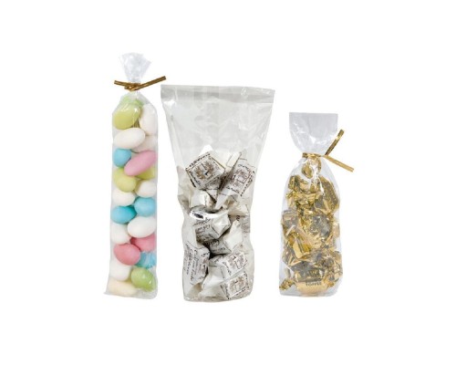 Пакет для кондитерских изделий прозрачный 24*5,5 см, целлофан, 100 шт/уп