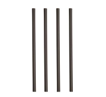 Трубочки 0,5*12,5 см прямые 100 шт черные пластик P.L.
