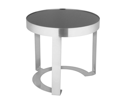 Подставка фуршетная стойка d 26 см h28 см круглая нерж. + блюдо черное акрил P.L. Hotelware